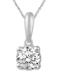 2-Pc. Set Diamond Solitaire Pendant Necklace & Matching Stud Earrings (5/8 ct. t.w.) 14k Gold