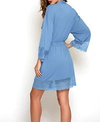 iCollection Women's Olivia Soft Viscose Lingerie Wrap Robe