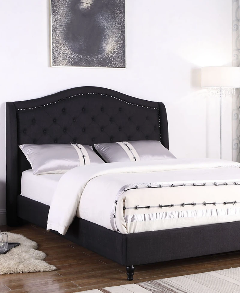 Myrick Upholstered Tufted Platform Bed, King