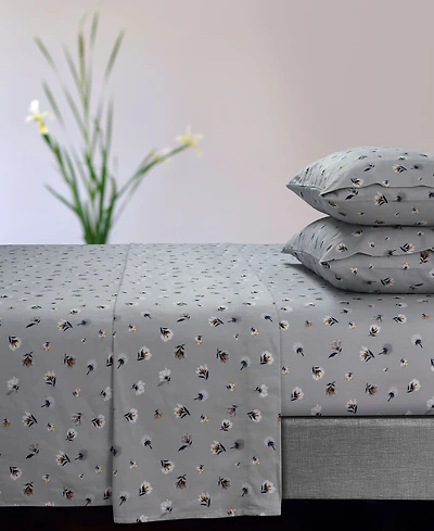 Tribeca Living Floryn Flannel Extra Deep Pocket 4 Piece Sheet Set