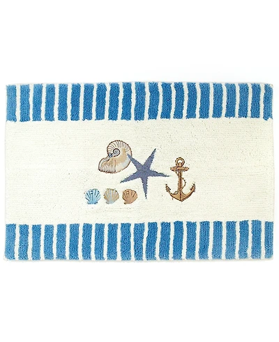 Avanti Antigua Starfish & Seashells Bath Rug, 20" x 30"