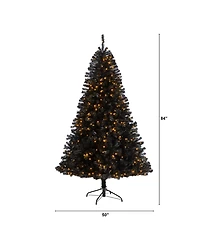 Artificial Christmas Tree with 500 Clear Led Lights and 1428 Tips, 7'