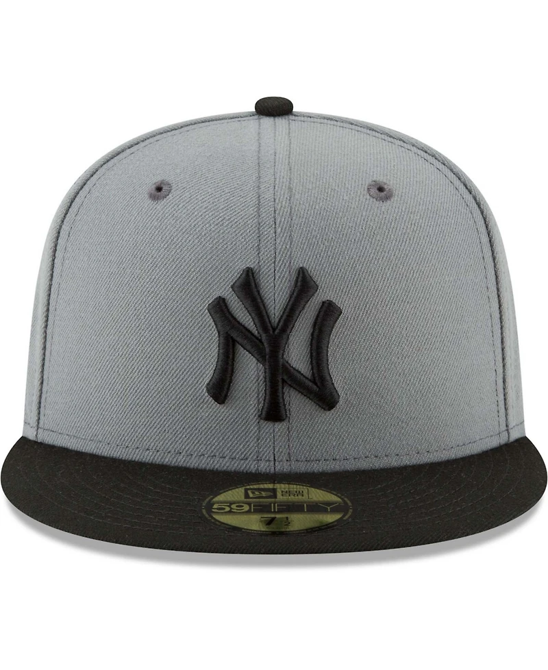 Men's Gray, Black New York Yankees Two-Tone 59Fifty Fitted Hat