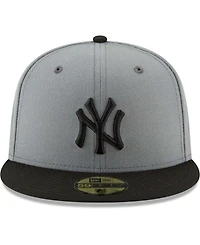 Men's Gray, Black New York Yankees Two-Tone 59Fifty Fitted Hat