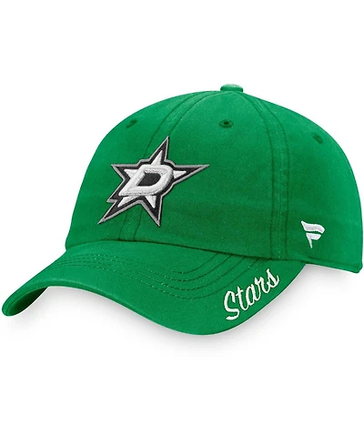 Women's Kelly Green Dallas Stars Primary Logo Adjustable Hat