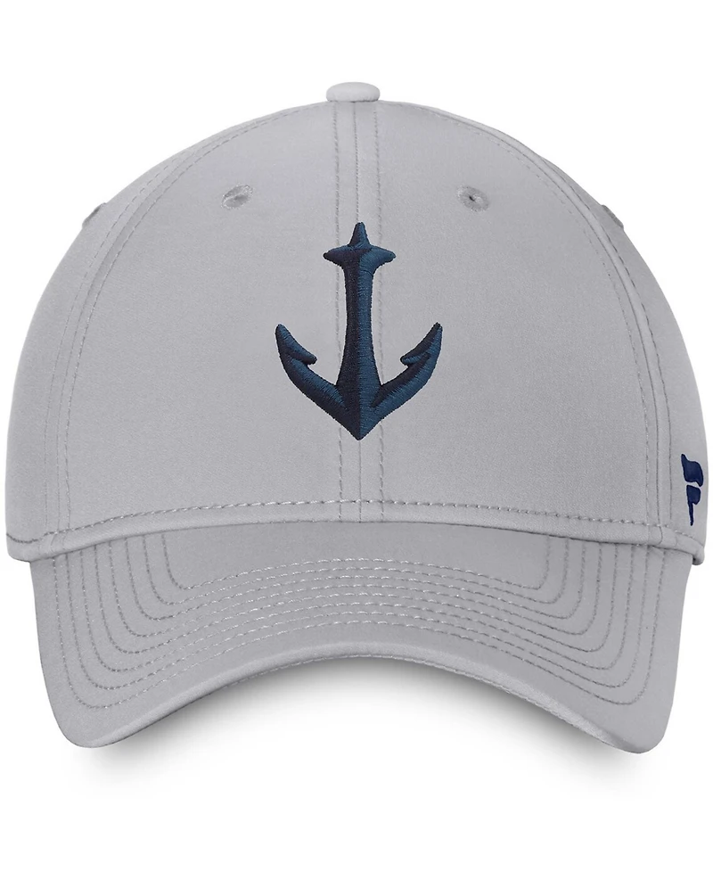 Men's Gray Seattle Kraken Secondary Logo Flex Hat