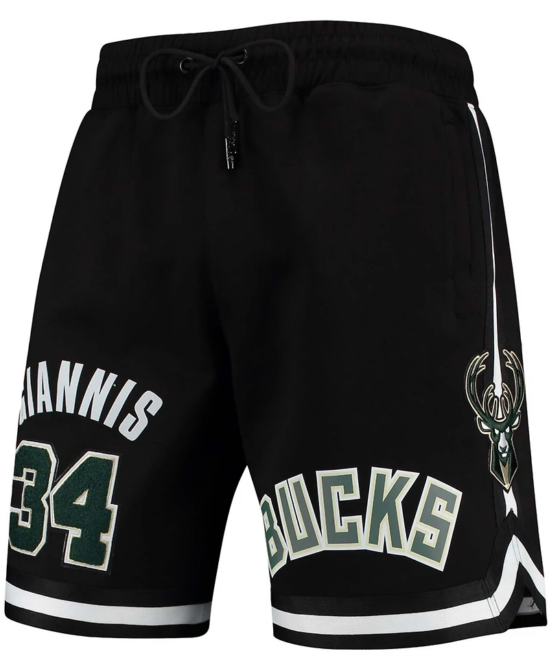 Men's Pro Standard Giannis Antetokounmpo Black Milwaukee Bucks Player Shorts
