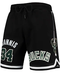 Men's Pro Standard Giannis Antetokounmpo Black Milwaukee Bucks Player Shorts