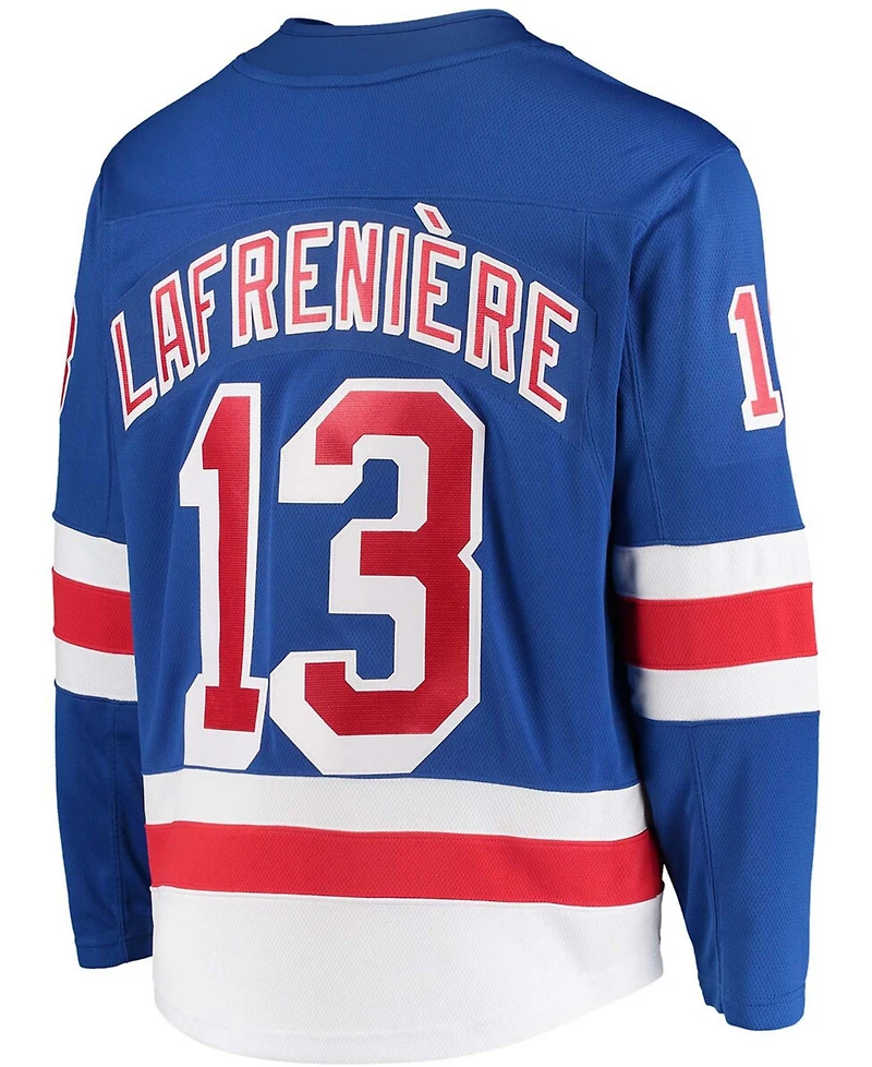 Men's Fanatics Alexis Lafreniere Blue New York Rangers Premier Breakaway Player Jersey