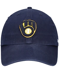 Youth Navy Milwaukee Brewers Team Logo Clean Up Adjustable Hat