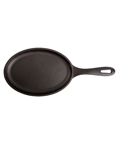Victoria Cast Iron Fajita Skillet. Black Serving Platter Seasoned