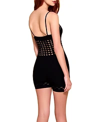 Women's Chandler Seamless Romper with Fishnet Details