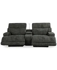 Sebaston 3-Pc. Fabric Sofa with 2 Power Motion Recliners and 1 Usb Console, Created for Macy's