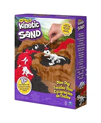 Kinetic Sand, Dino Dig Playset with 10 Hidden Dinosaur Bones to Discover