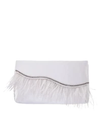 Women's Feather Flap Clutch