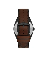 Fossil Men's Everett Brown Leather Strap Watch 42mm