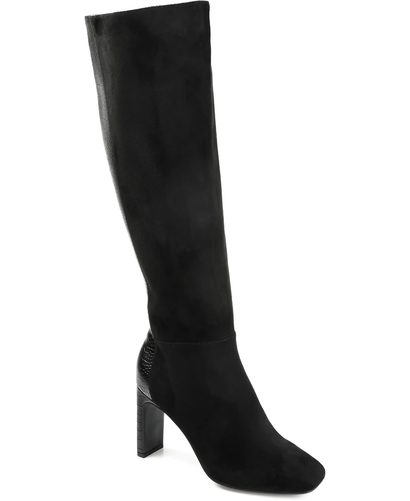 Journee Collection Women's Elisabeth Extra Wide Calf Knee High Dress Boots