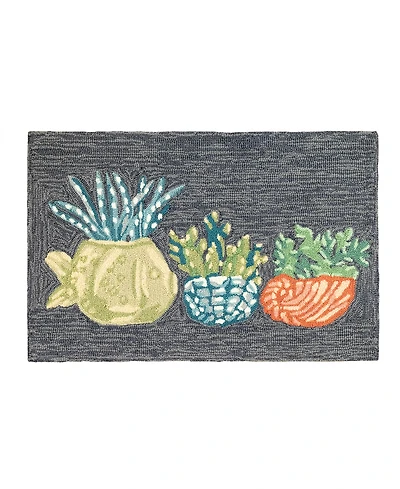 Liora Manne' Frontporch Happy Plant 2' x 3' Outdoor Area Rug