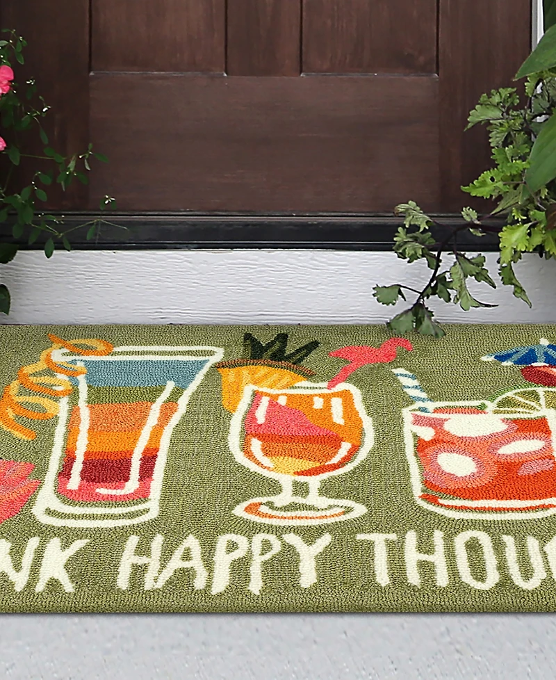 Liora Manne' Frontporch Happy Drinks 2' x 3' Outdoor Area Rug