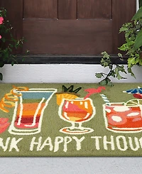 Liora Manne' Frontporch Happy Drinks 2' x 3' Outdoor Area Rug