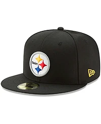 Men's Black Pittsburgh Steelers Omaha 59FIFTY Fitted Hat