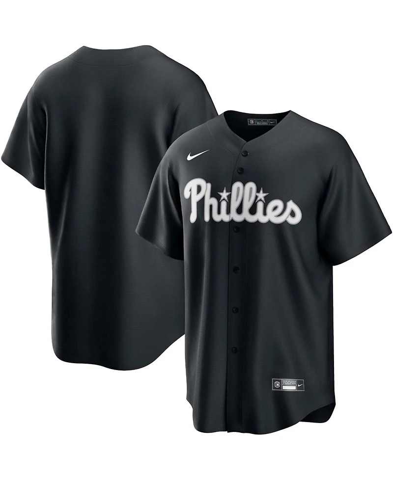 Men's Black, White Philadelphia Phillies Official Replica Jersey