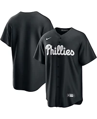 Men's Black, White Philadelphia Phillies Official Replica Jersey