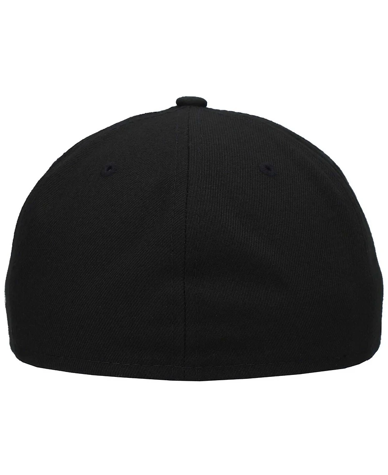 Men's New Era Black Seattle Mariners Cooperstown Collection Turn Back The Clock Steelheads 59FIFTY Fitted Hat