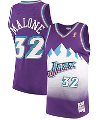 Men's Karl Malone Purple Utah Jazz 1996-97 Hardwood Classics Swingman Jersey