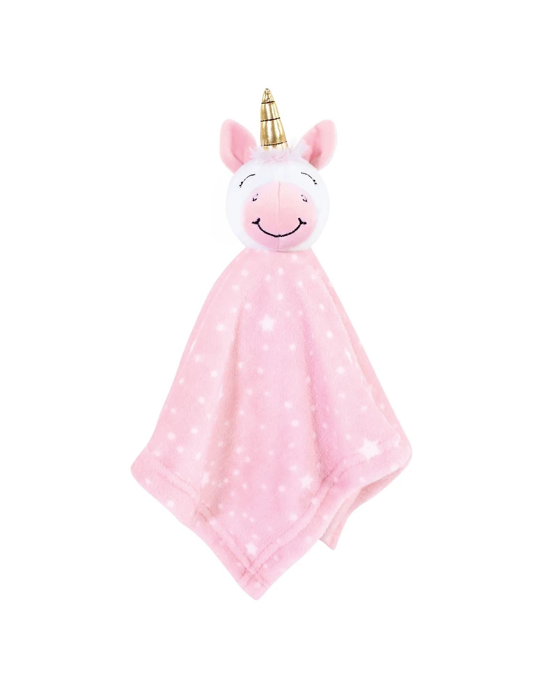 Hudson Baby Baby Girls Hudson Flannel Plush Sleep and Play One Piece and Security Toy Cloud