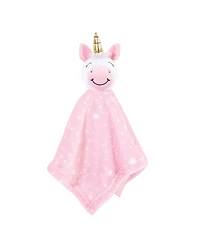 Hudson Baby Baby Girls Hudson Flannel Plush Sleep and Play One Piece and Security Toy Cloud