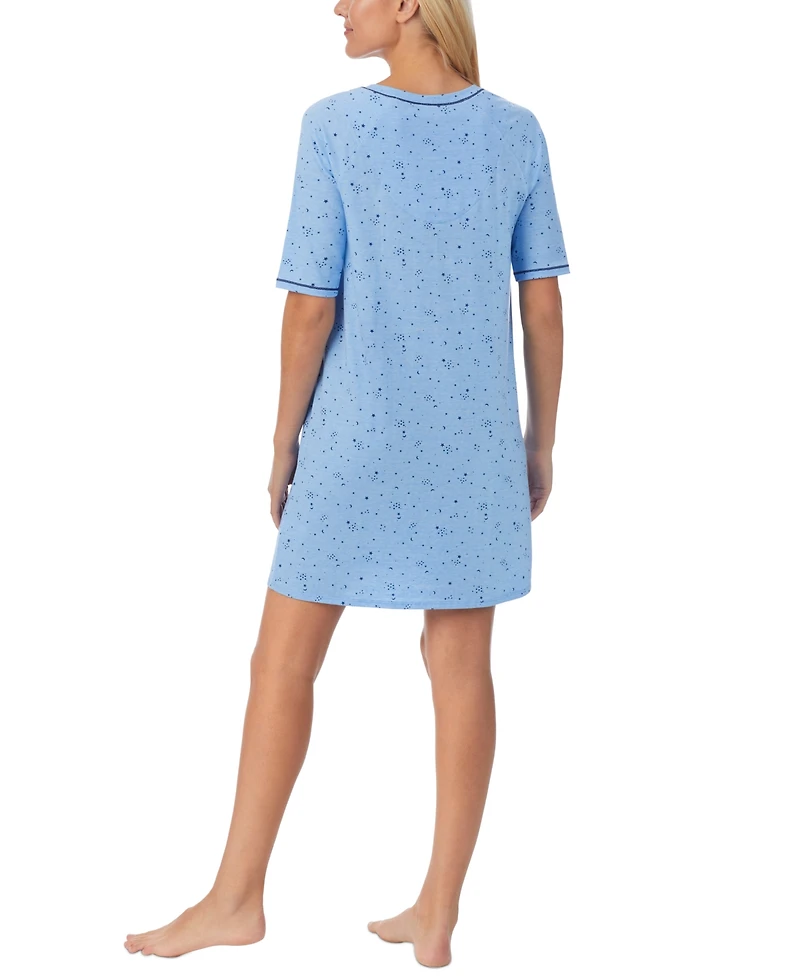 Cuddl Duds Elbow-Length Moisture Wicking Sleep T-Shirt