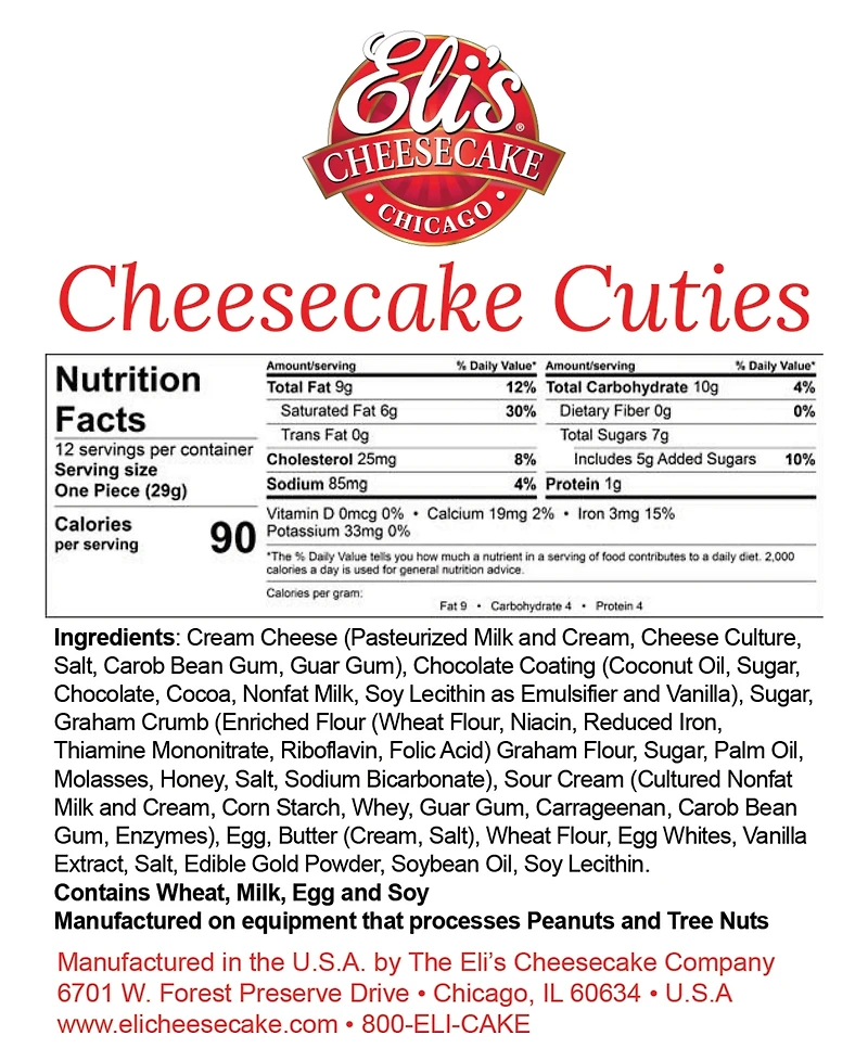 Eli's Cheesecake Cheesecake Cuties Dessert, 12 Piece