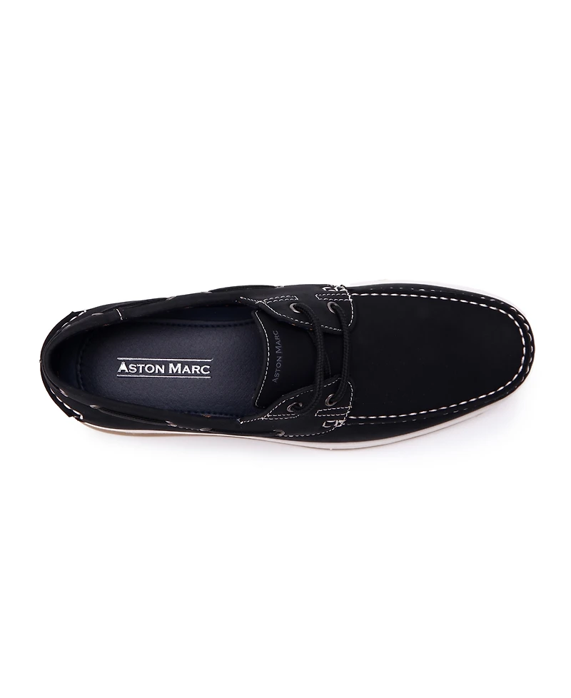 Aston Marc Men's Faux Nubuck Boat Shoes