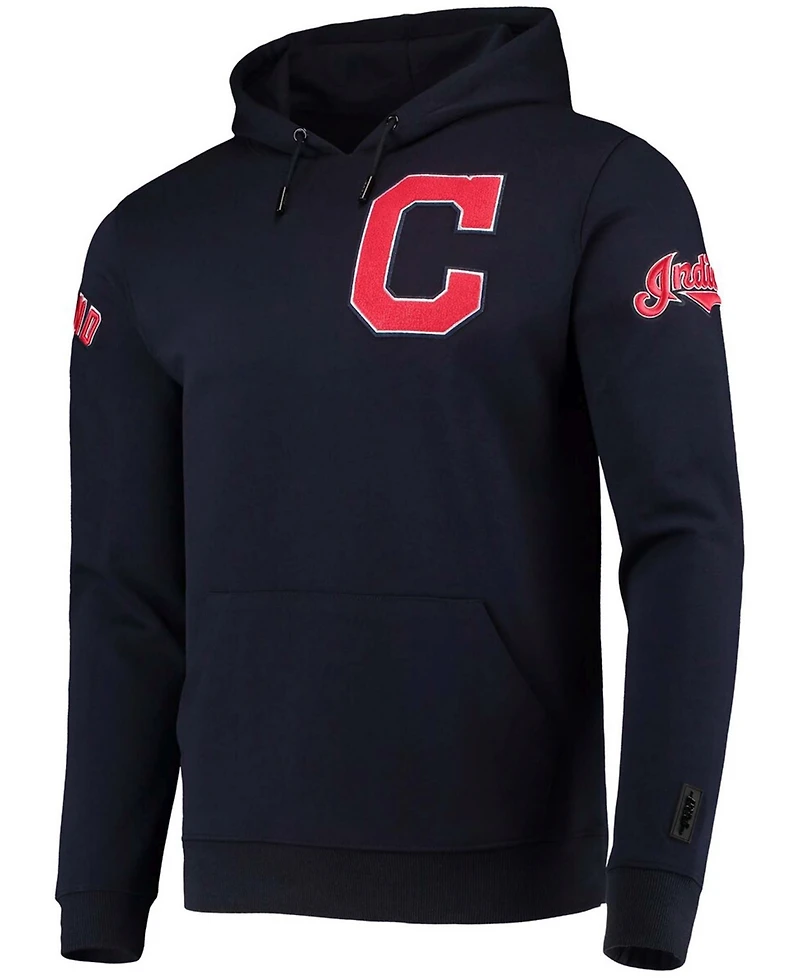 Men's Navy Cleveland Guardians Team Logo Pullover Hoodie