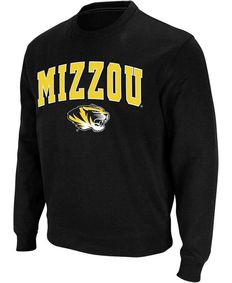 Colosseum Men's Missouri Tigers Arch & Logo Crew Neck Sweatshirt