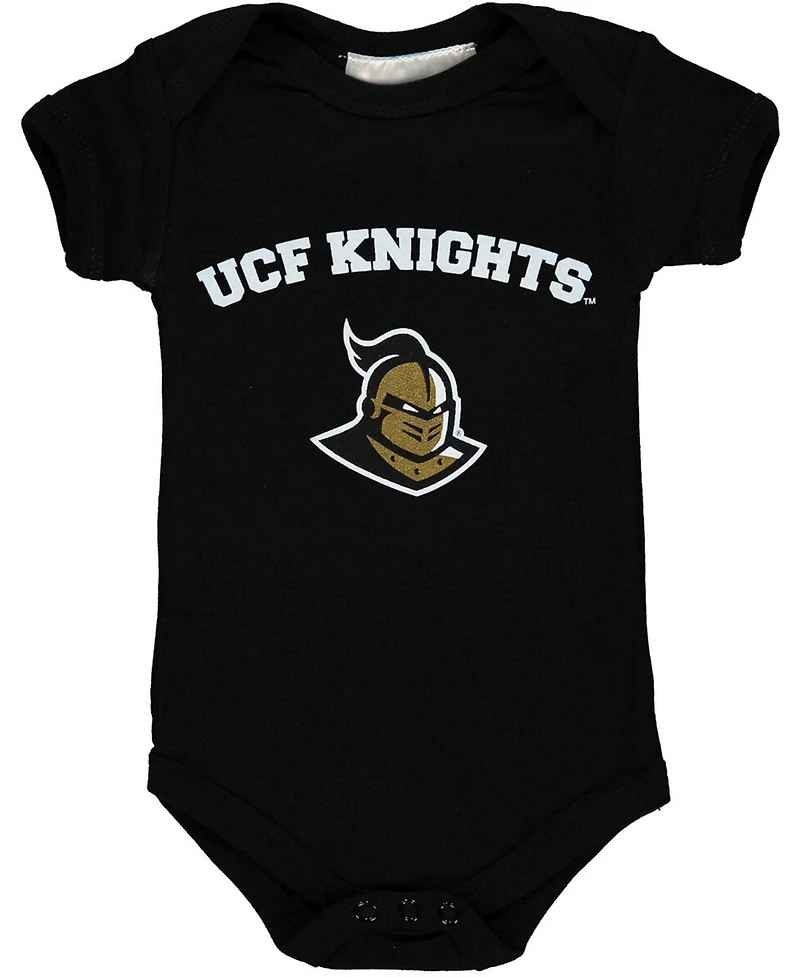 Infant Boys and Girls Black Ucf Knights Arch and Logo Bodysuit