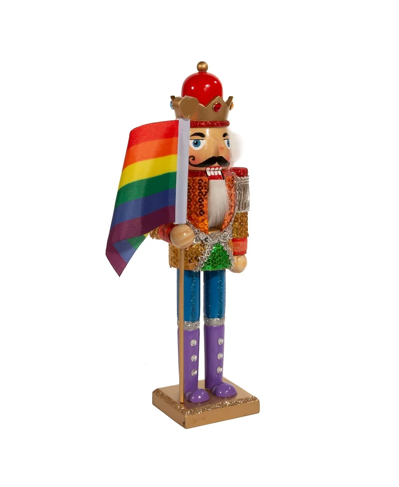 Kurt Adler 12" Wooden Gay Pride Nutcracker