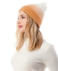 Marcus Adler Women's Ombre Rib Detail Cuffed Beanie