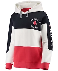 Women's Navy and Red Boston Red Sox Rugby Pullover Hoodie