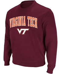Colosseum Men's Virginia Tech Hokies Arch and Logo Crew Neck Sweatshirt