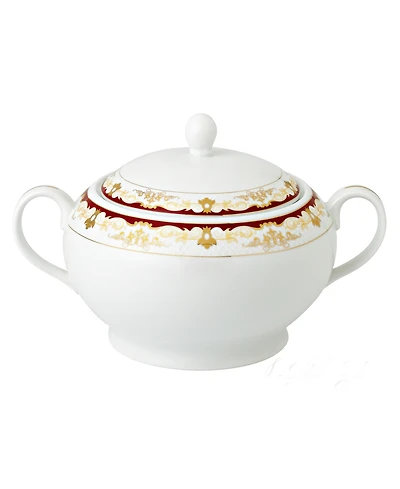 Lorren Home Trends La Luna Collection New Bone China Soup Tureen and Lid, Mabel Design