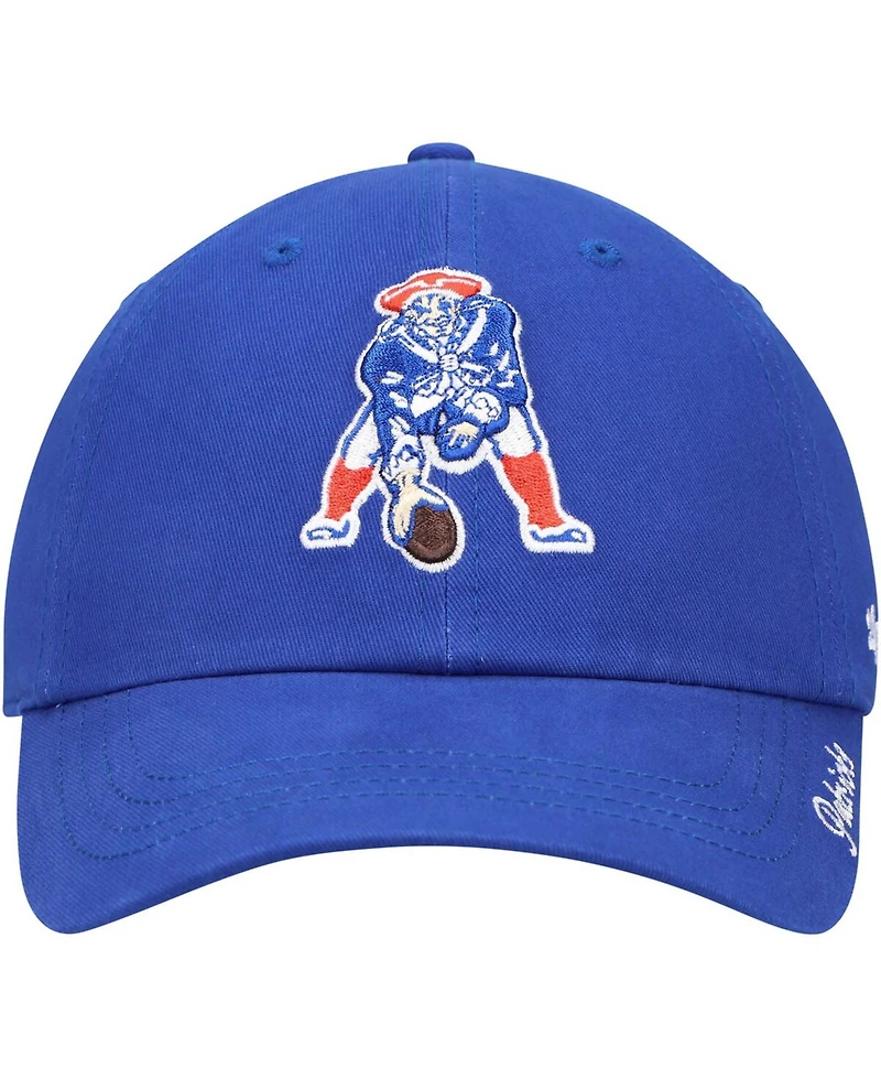 Women's Royal New England Patriots Miata Clean Up Legacy Adjustable Hat