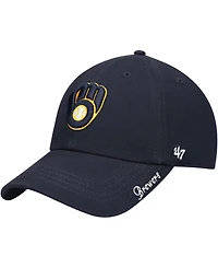 Women's Navy Milwaukee Brewers Team Miata Clean Up Adjustable Hat