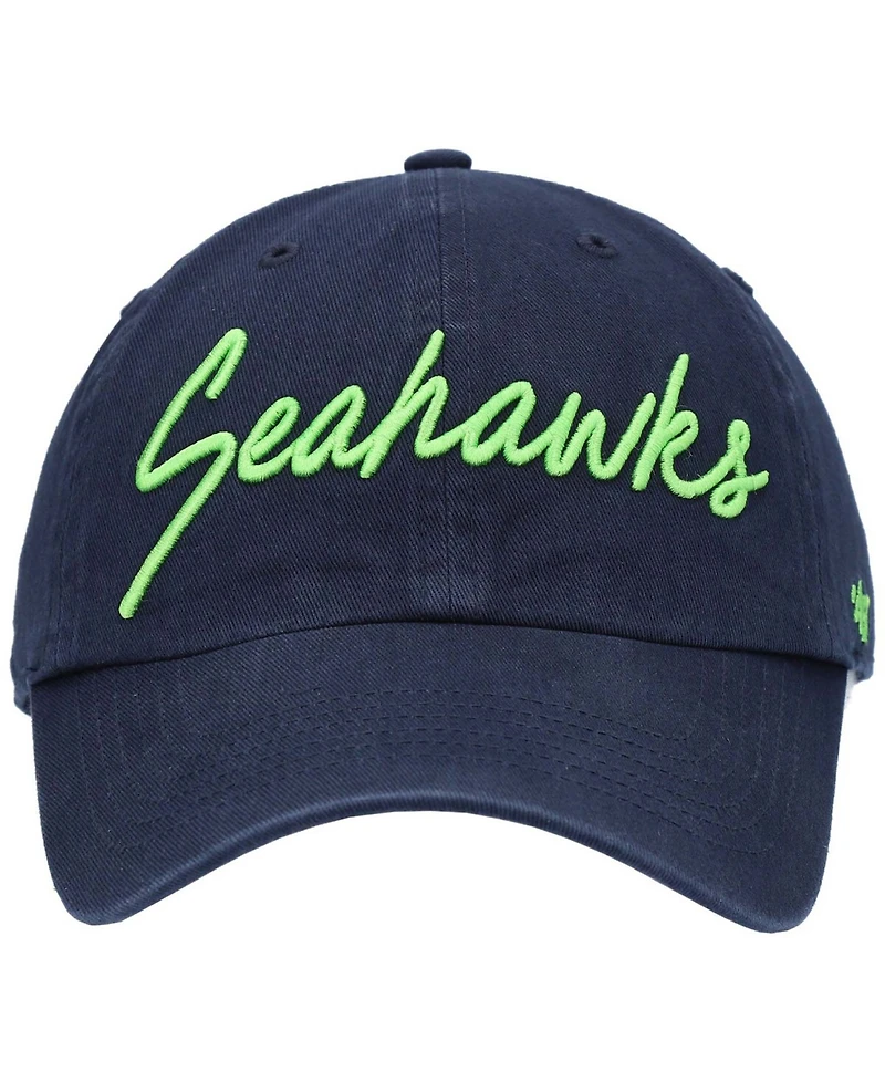Women's College Navy Seattle Seahawks Vocal Clean Up Adjustable Hat