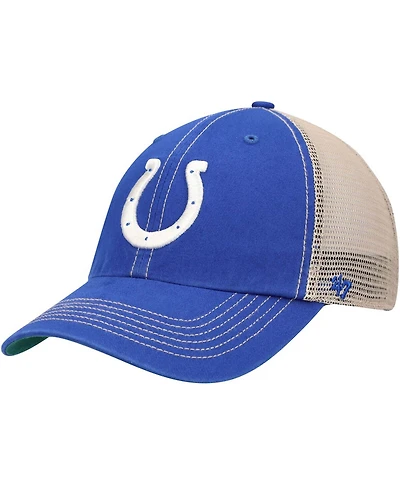 Men's Royal, Natural Indianapolis Colts Trawler Trucker Clean Up Snapback Hat