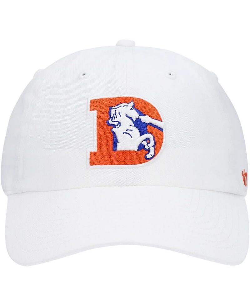 Men's White Denver Broncos Clean Up Legacy Adjustable Hat