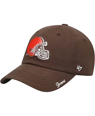 Women's Brown Cleveland Browns Miata Clean Up Primary Adjustable Hat