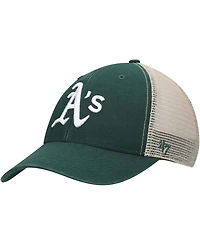 Men's Green, Natural Oakland Athletics Flagship Washed Mvp Trucker Snapback Hat