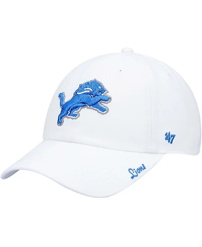Women's White Detroit Lions Miata Clean Up Logo Adjustable Hat
